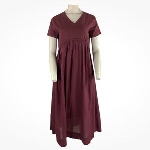 Uncle Frank Sz XS 100% Cotton Pullover Maxi T Shirt Lagenlook Modest Dress